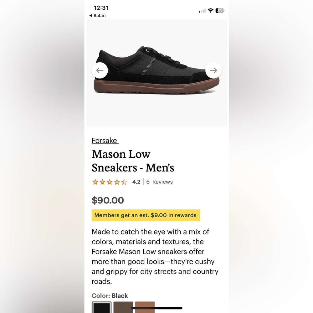 ***Like New*** Forsake Mason Low shoes hardly ever worn by quickly growing teen.